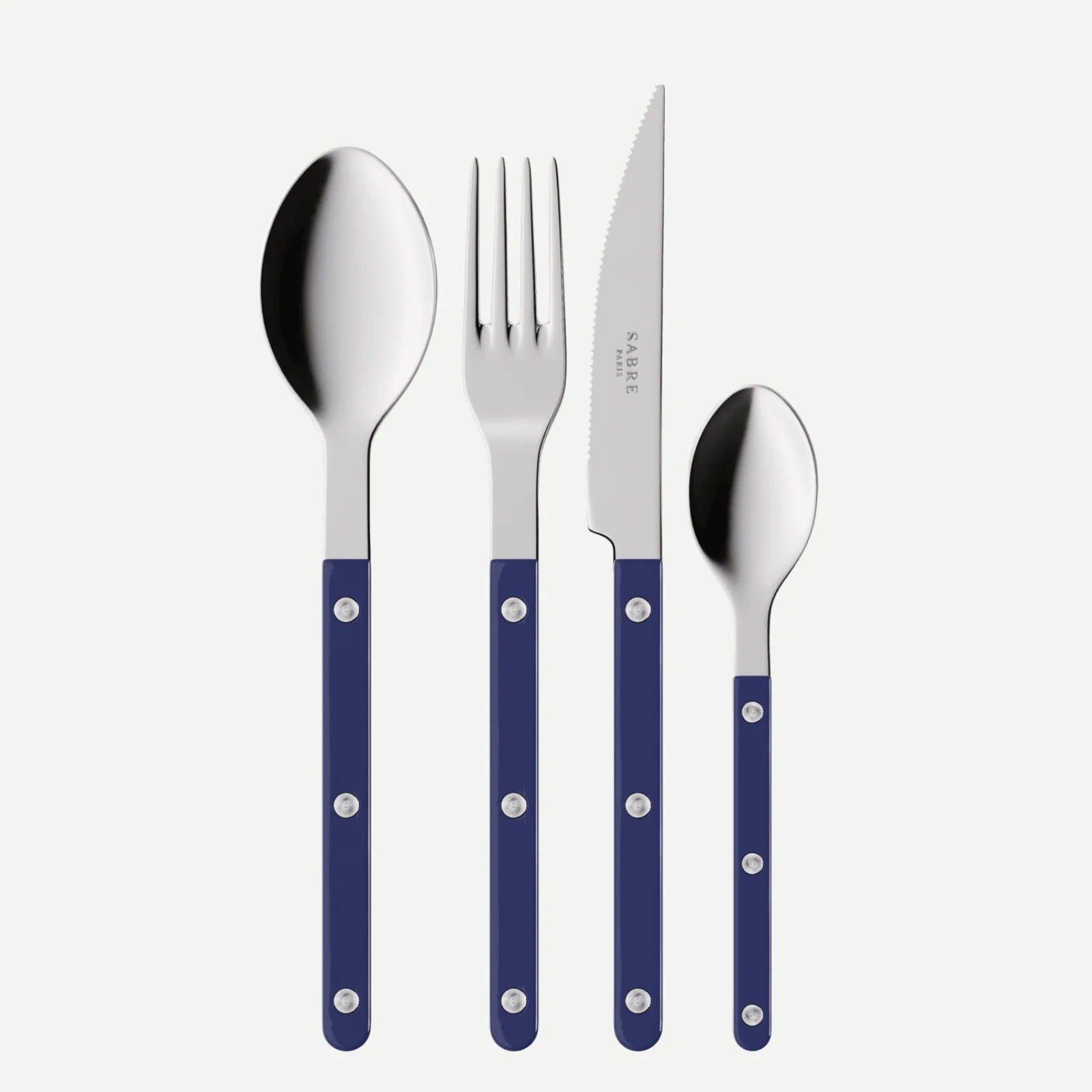 4 PIECES CUTLERY SET, BISTROT PEARLY, STEEL BLUE