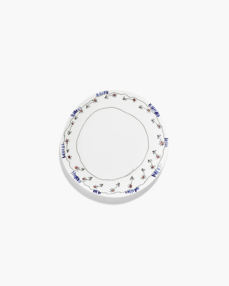 PLATE L ANEMONE MILK MF