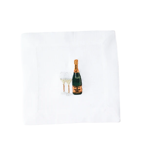 Champagne cocktail napkins - SET OF 4