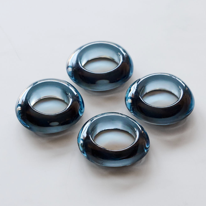 SLATE GREY NAPKIN RINGS - GOLDIE HOME