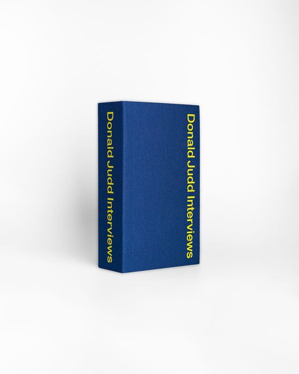 Donald Judd Interviews