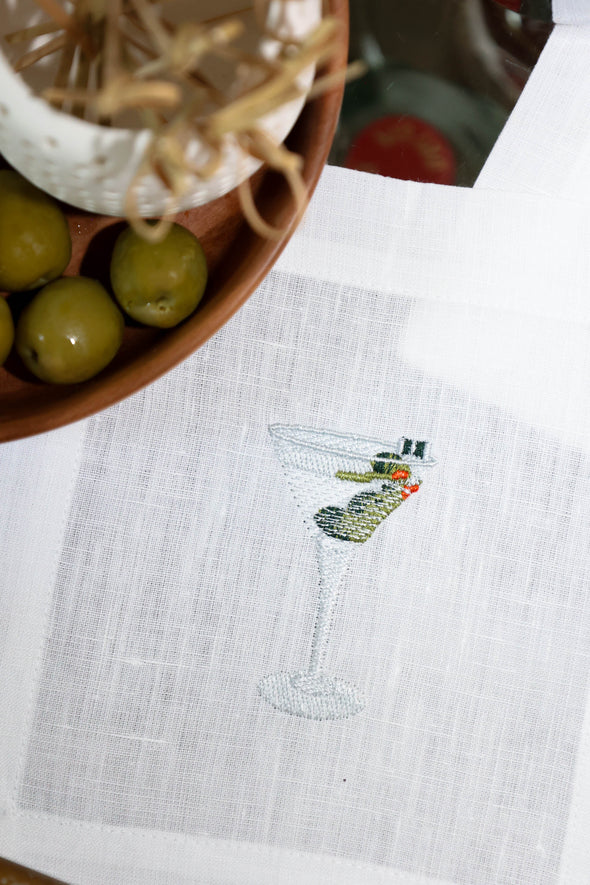 The Martini cocktail napkins - SET OF 4