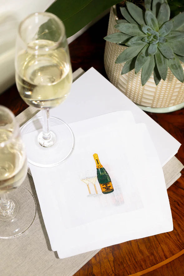 Champagne cocktail napkins - SET OF 4