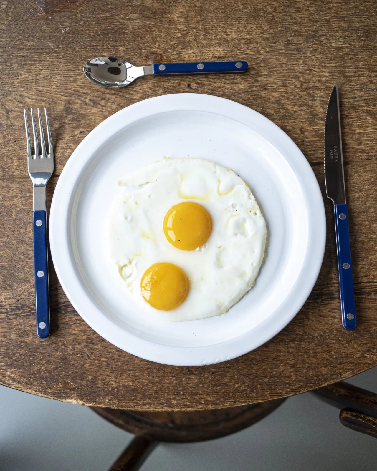 4 PIECES CUTLERY SET, BISTROT PEARLY, STEEL BLUE