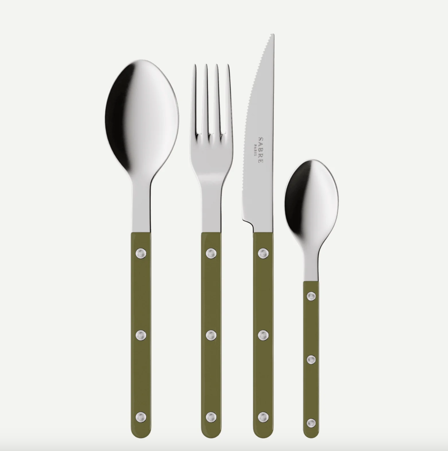 BISTROT SOLID, GREEN FERN, SET OF 4