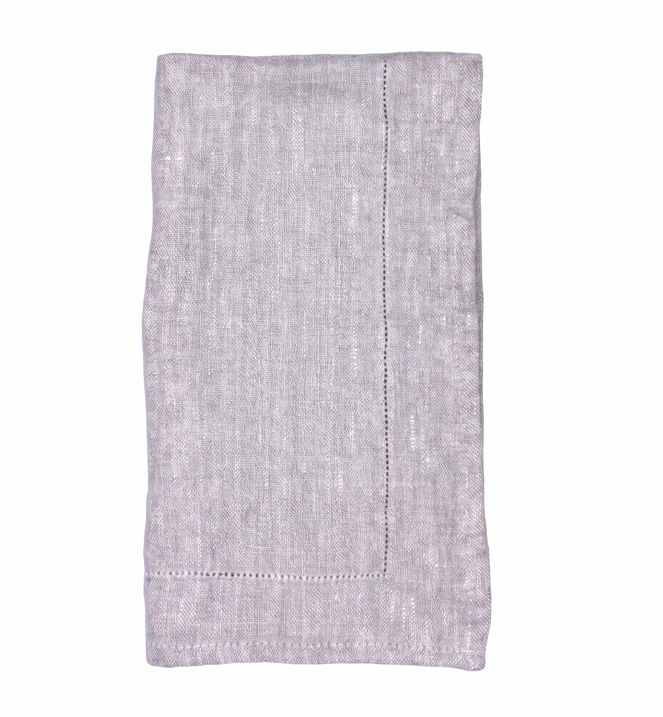 LINEN NAPKIN - STONEWASHED - LIGHT NATURAL WITH DOT HEMSTITCH