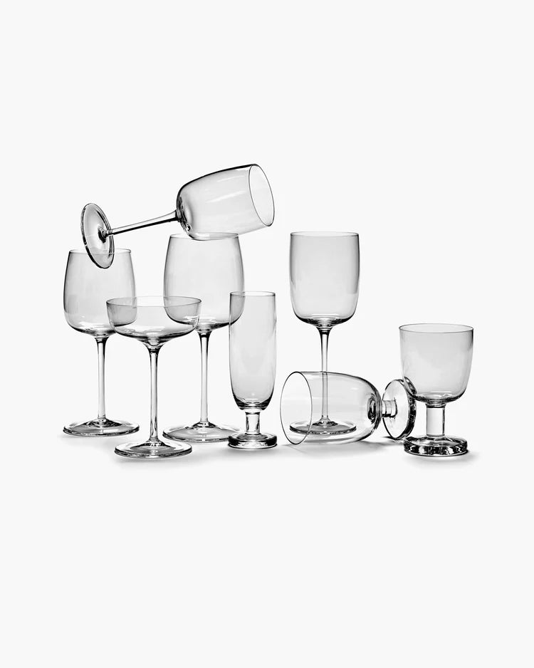WHITE WINE GLASS CURVED 40CL - SET OF 2