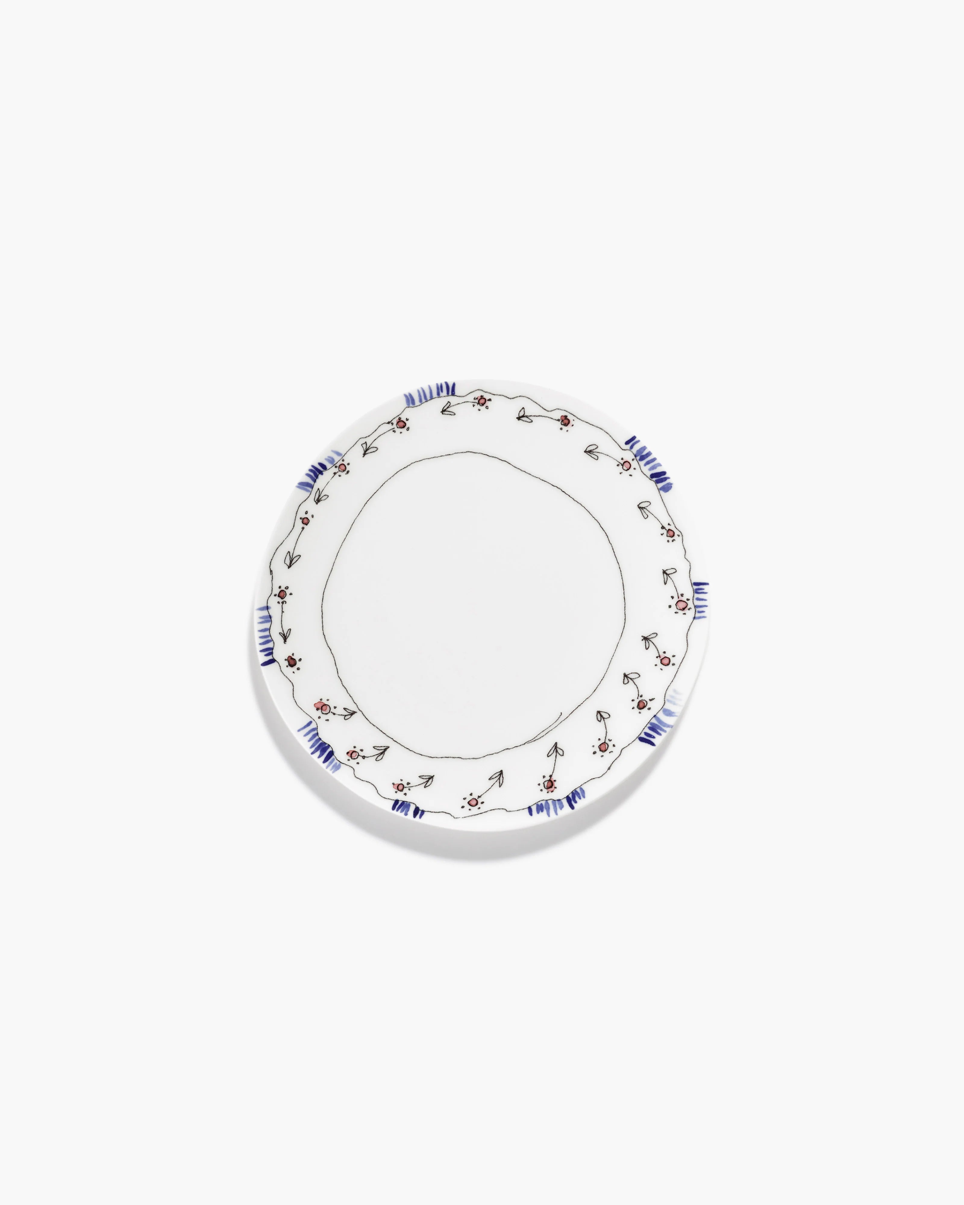Side plate Anemone milk Midnight Flowers