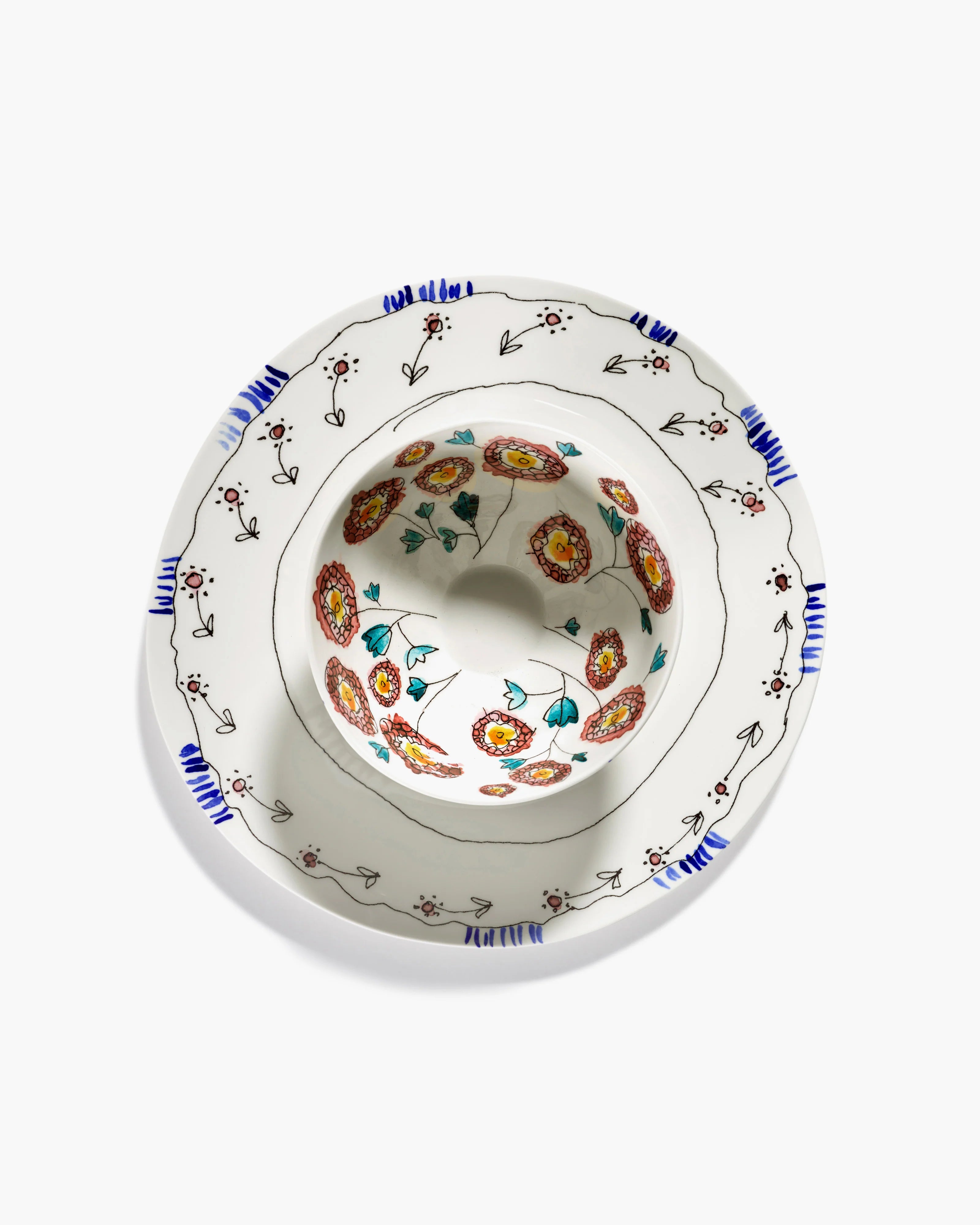 BOWL M ANEMONE MILK MIDNIGHT FLOWER