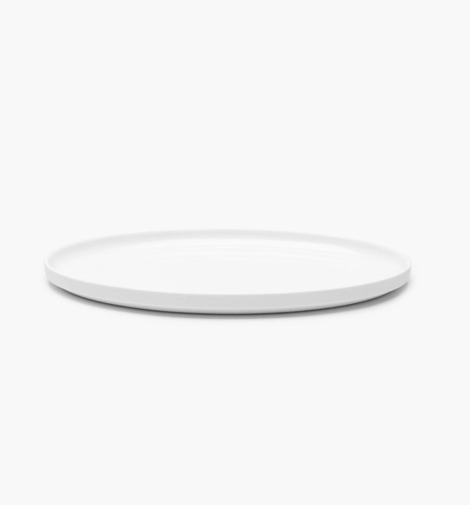 Oval plate L white matt Passe-partout